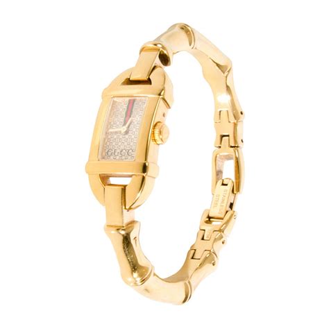 gucci bamboo watch gold|gucci bamboo watches for women.